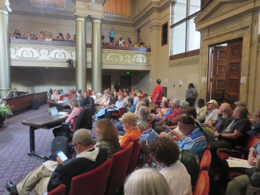 The Oakland City Council Chambers as the waits for the meeting to begin, 2016-06-27. Photo credit: Steve Masover.