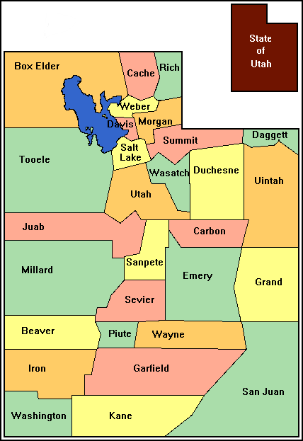 List of: All Counties in Utah