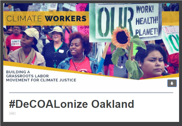 #DeCOALonizeOakland - Climate Workers - 2017-11-21