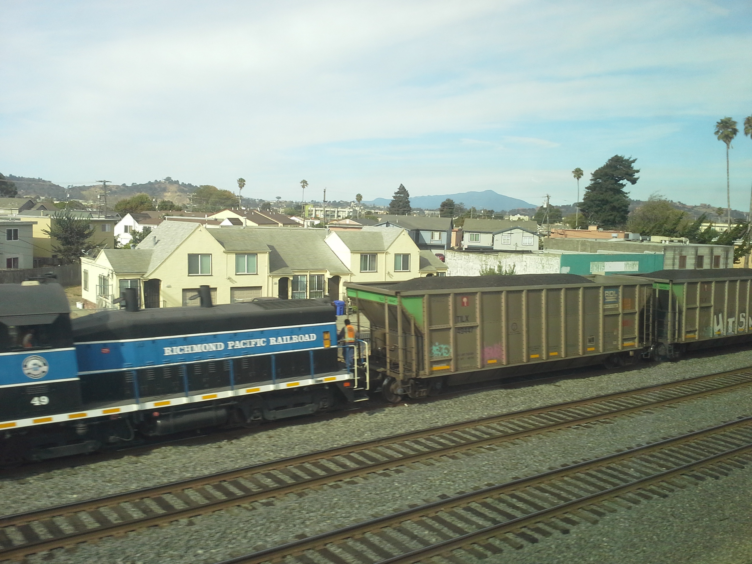 Coal Train photographed from Carlson Blvd in Richmond, California. Photo credit: Sierra Club.