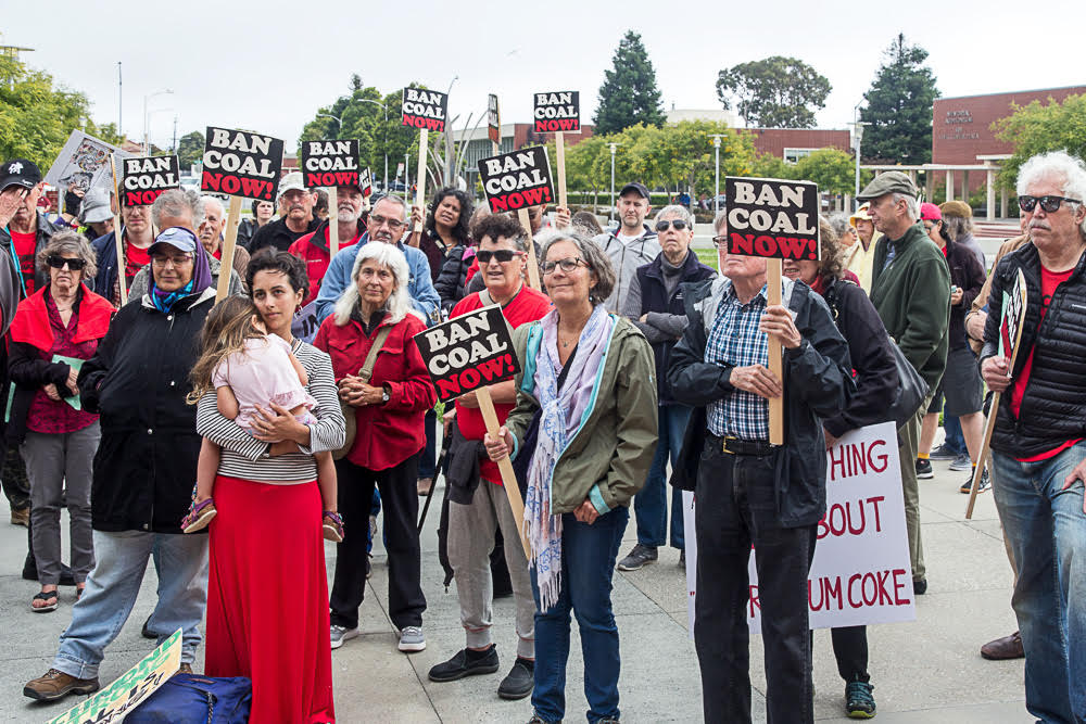Rally before the Richmond Planning Commission meeting, 2019-07-18 (photo: Steve Nadel)
