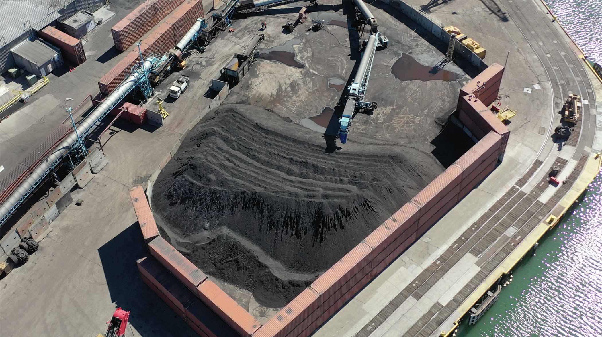 Aerial view of the Richmond-Level coal terminal. Image credit: SF Baykeeper.