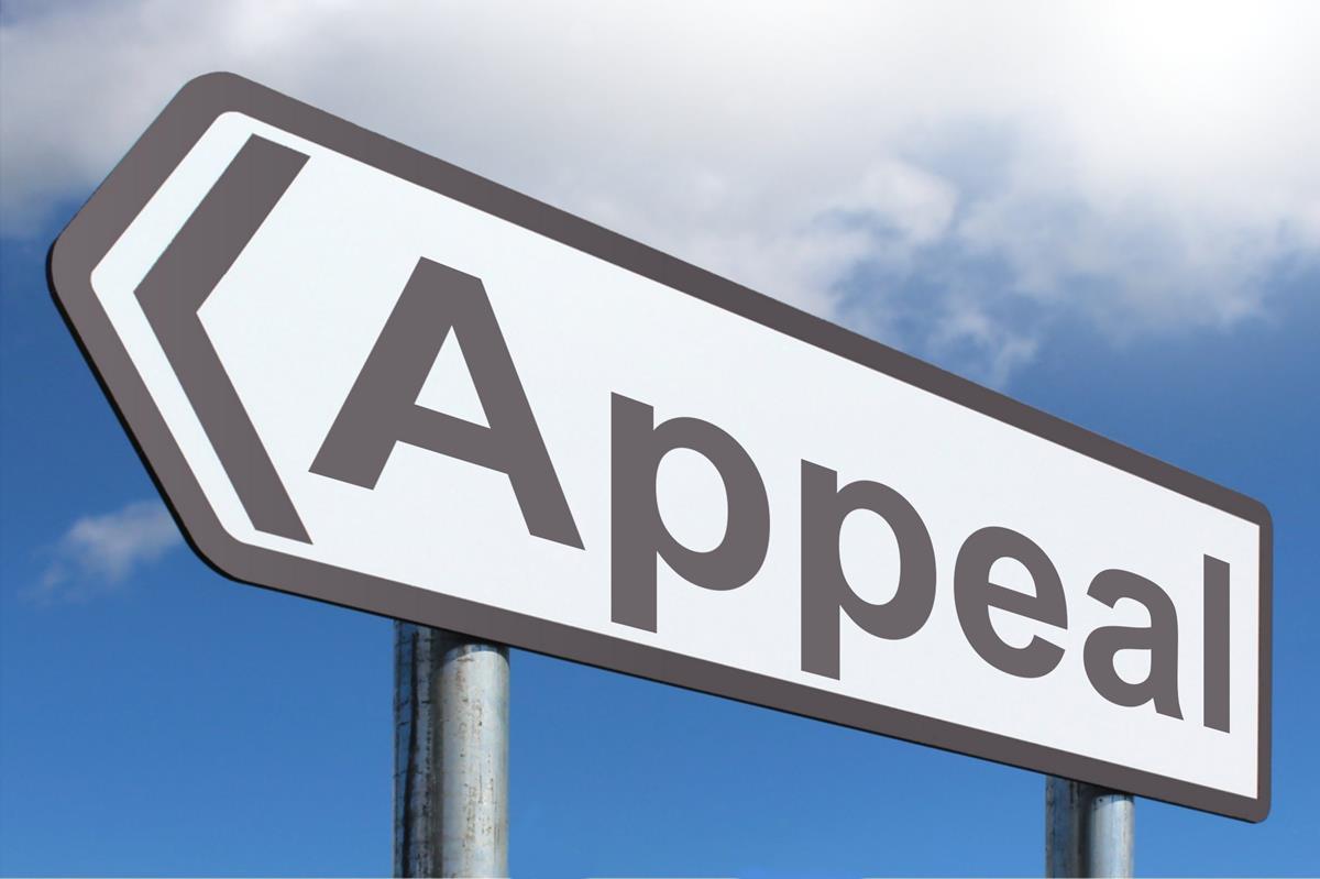 Road sign, "Appeal." Image credit: Alpha Stock Images, Creative Commons licence CC-BY-SA 3.0.