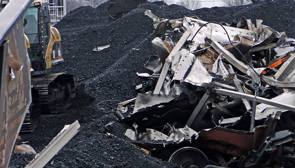 Coal Train Wreck, Waterloo, IN, March 2010