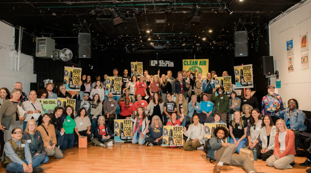 A few of the 300 participants in a Community Meeting at La Peña on June 25, 2026. Image credit: Manali Sibthorpe.