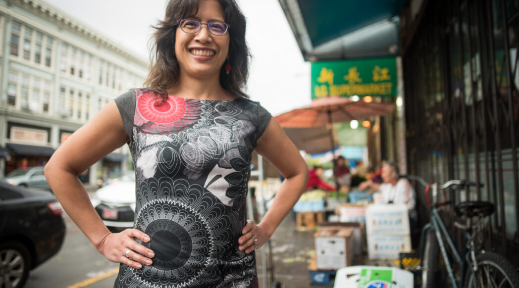 Nikki Fortunato Bas in Oakland’s Chinatown, November 2017. Photo Credit: Brooke Anderson, movementphotographer.com https://en.localwiki.org/oakland/Nikki_Fortunato_Bas/_files/NFBChinatown_brooke-35.jpg/_info/